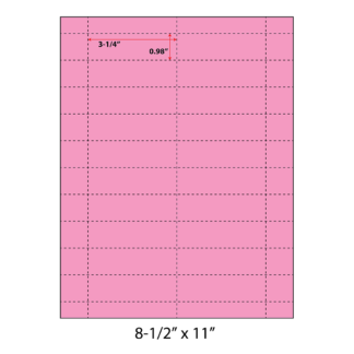 3.25" x .98" Tag - Cherry - 500 Sheets
