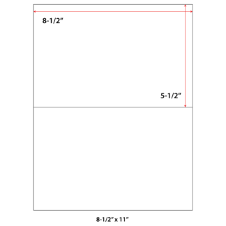 8.5" x 5.5" Laser Sheets - White - 100 Sheets