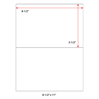8.5" x 5.5" Laser Sheets - White - 500 Sheets