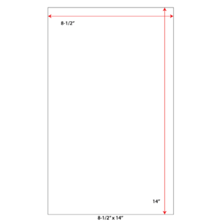 4.25" x 14" Laser Sheets - White - 500 Sheets