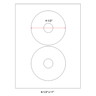 4.5" Circle Laser Sheets - White - 500 Sheets