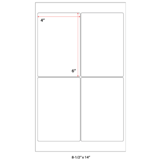 4" x 6" Laser Sheets - White - 100 Sheets