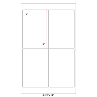 4" x 6" Laser Sheets - White - 500 Sheets