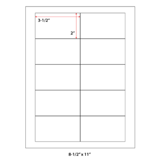 2.833" x 1.5" Laser Sheets - White - 500 Sheets