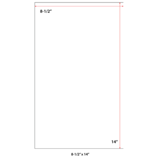 8.5" x 14" Laser Sheets - White - 100 Sheets