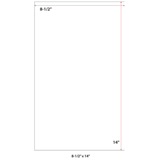 8.5" x 14" Laser Sheets - White - 500 Sheets