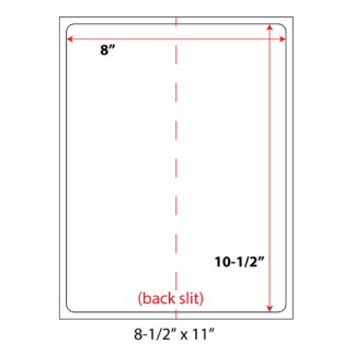 8" x 10.5" Laser Sheets - White - 100 Sheets