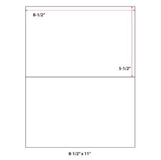 8.5" x 5.5" Laser Sheets - White - 1,000 Sheets
