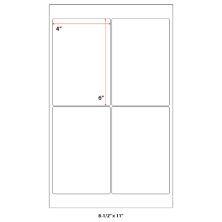 4" x 6" Laser Sheets - White - 1,000 Sheets