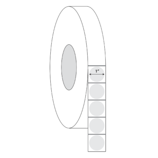 1" Circle Tabs - Translucent - 150,000 Tabs