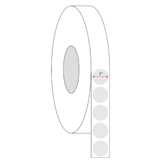 1" Circle Tabs - White - 100,000 Tabs
