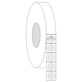 1.5" Circle Tabs - Clear - 48,000 Tabs