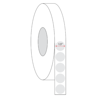 1.5" Circle Tabs - White - 80,000 Tabs