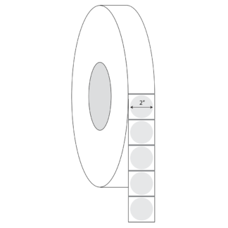 2" Circle Tabs - Clear - 10,000 Tabs