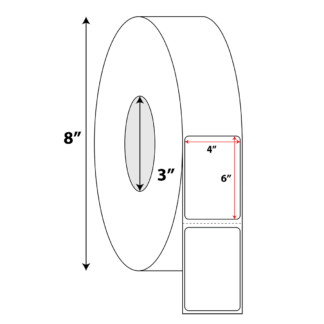 4" x 6" Direct Thermal Labels - White - 4,000 Labels