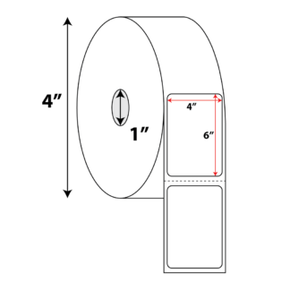 4" x 6" Direct Thermal Labels - White - 4,000 Labels