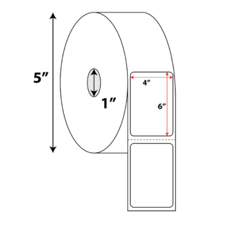4" x 6" Direct Thermal Labels - White - 5,700 Labels
