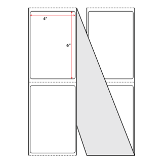4" x 6" Direct Thermal Labels - White - 4,000 Labels
