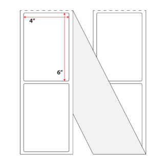 4" x 6" Thermal Transfer Labels - White - 4,000 Labels
