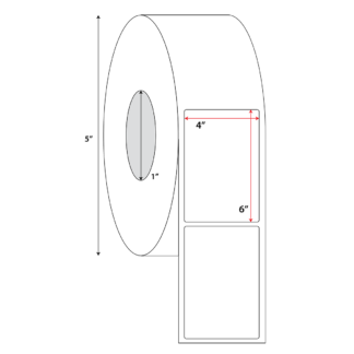 4" x 6" Thermal Transfer Labels - White - 5,700 Labels