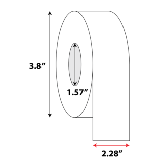 2.28" x 213' Direct Thermal Labels - White - 30 Rolls