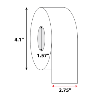 2.75" x 263' Direct Thermal Labels - White