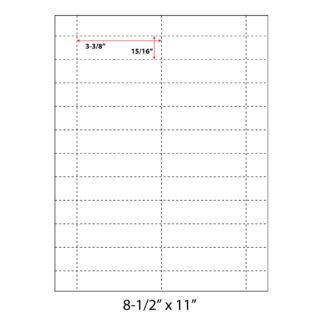 3.375" x .938" Tag - White - 500 Sheets