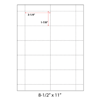 3.25" x 1.875" Tag - White - 500 Sheets