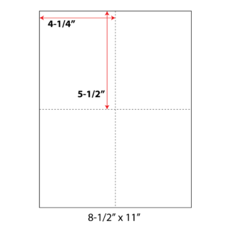 4.25" x 5.5" Tag - White - 500 Sheets