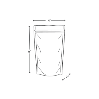 Blank Clear Pouch 4 x 6 x 2 Clear 4 mil Poly Stand up Pouch - Clear - 1,000 Pouches