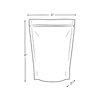 Blank Clear Pouch 6 x 9 x 3 Clear 4 mil Poly Stand up Pouch - Clear - 1,000 Pouches